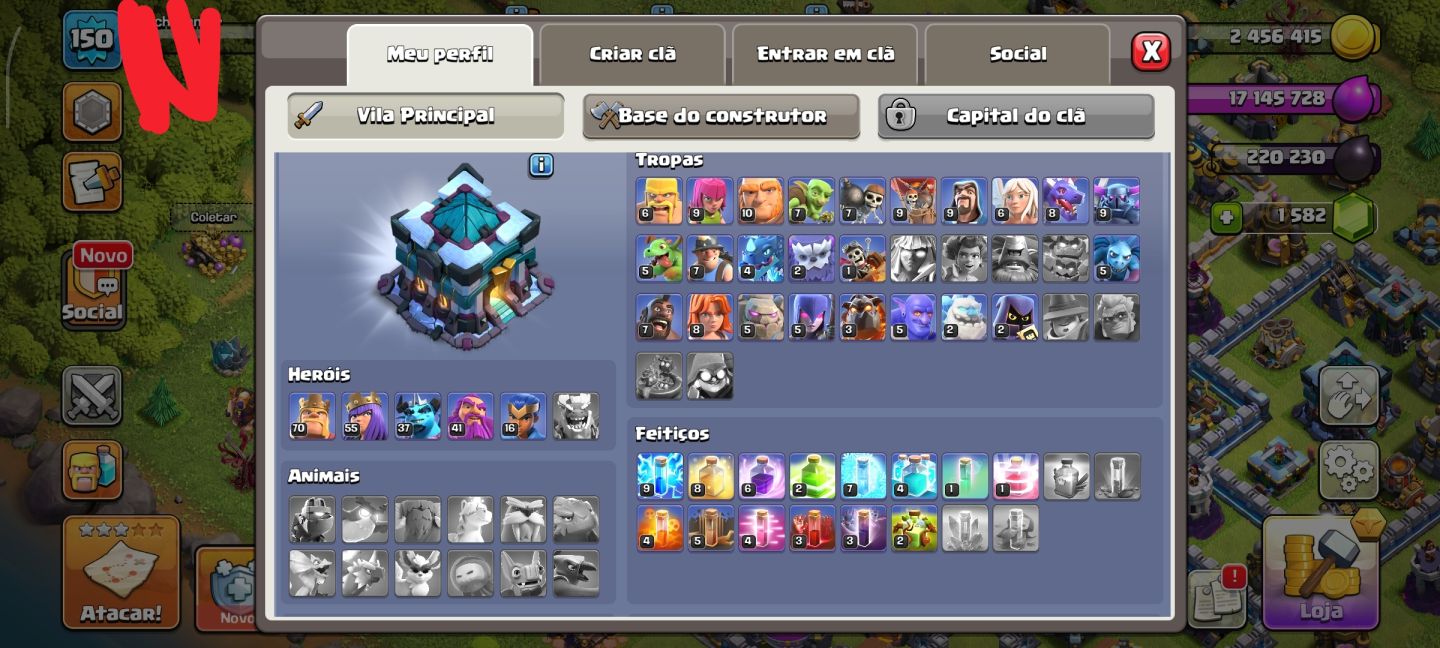 Conta de Clash Royale 10k+ de troféus e conta de Clash of clans CV 13