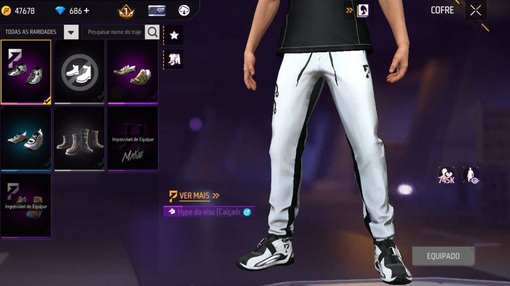 CONTA FREE FIRE LVL 15 MESTRE BR| TUNG TUNG|HYPE VISU|CAMISA FLUXO E 686 DIMAS