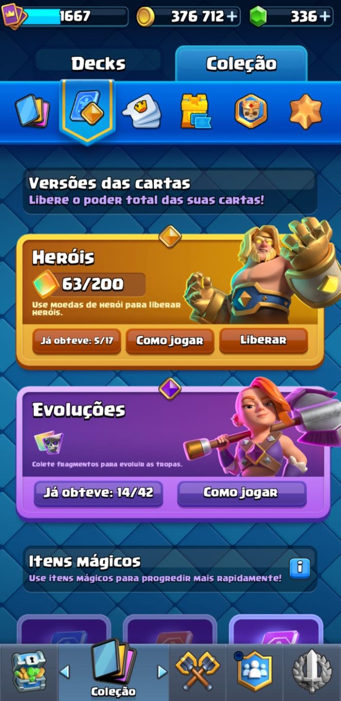 CLASH ROYALE - REI 15 MAX - 14 EVO - 376K OURO - 13K DE TROFÉUS