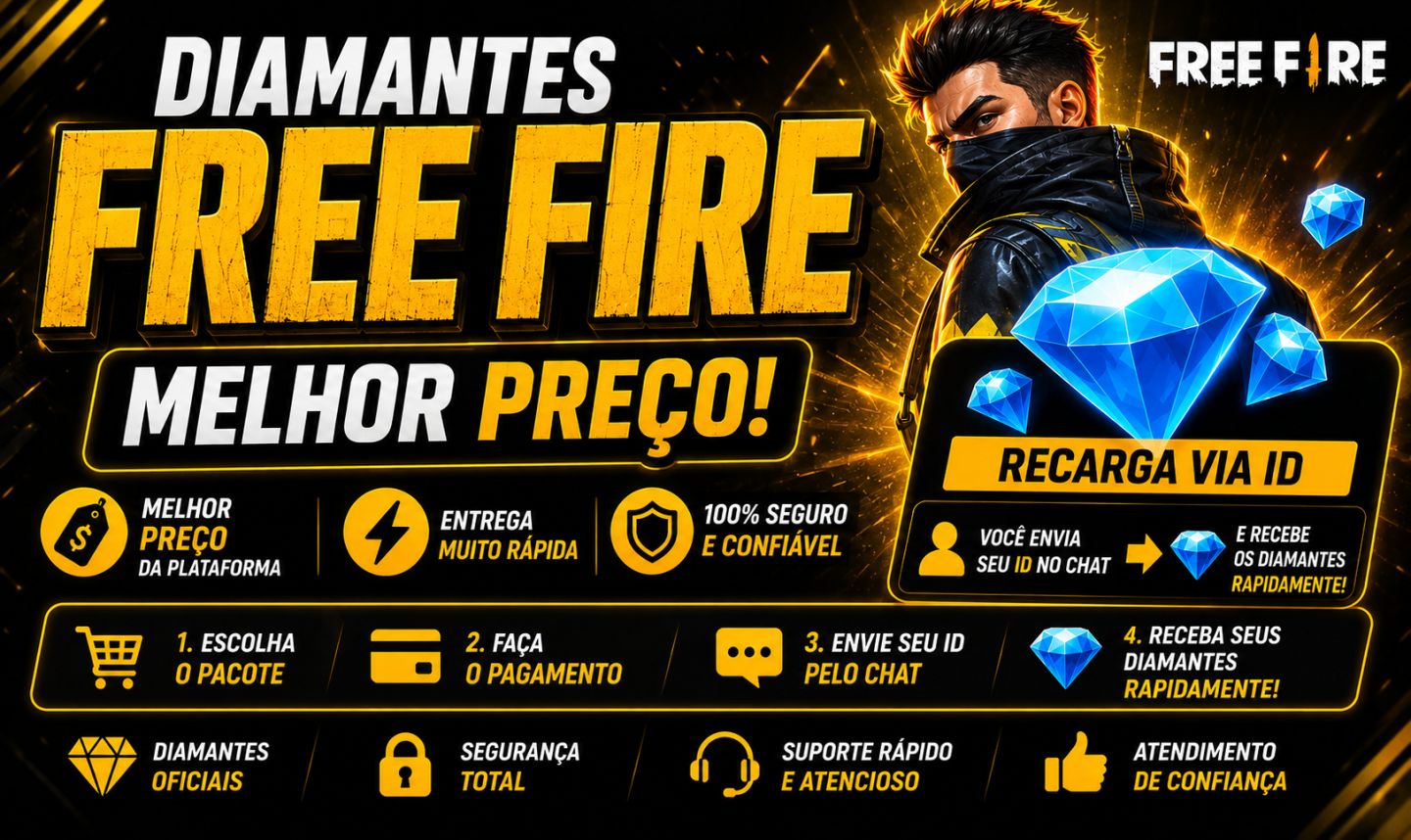 [MAIS VENDIDO] DIAMANTES FREE FIRE | MENOR PREÇO DO SITE ENTREGA RÁPIDA