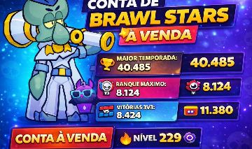 [50% off] Conta brawl stars +40k trofeus - Varias Skins rara - Criada 2019