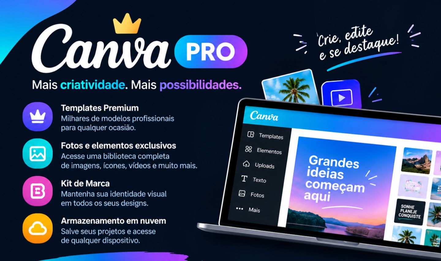 !!CANVA PRO 30 DIAS VIA LINK!!