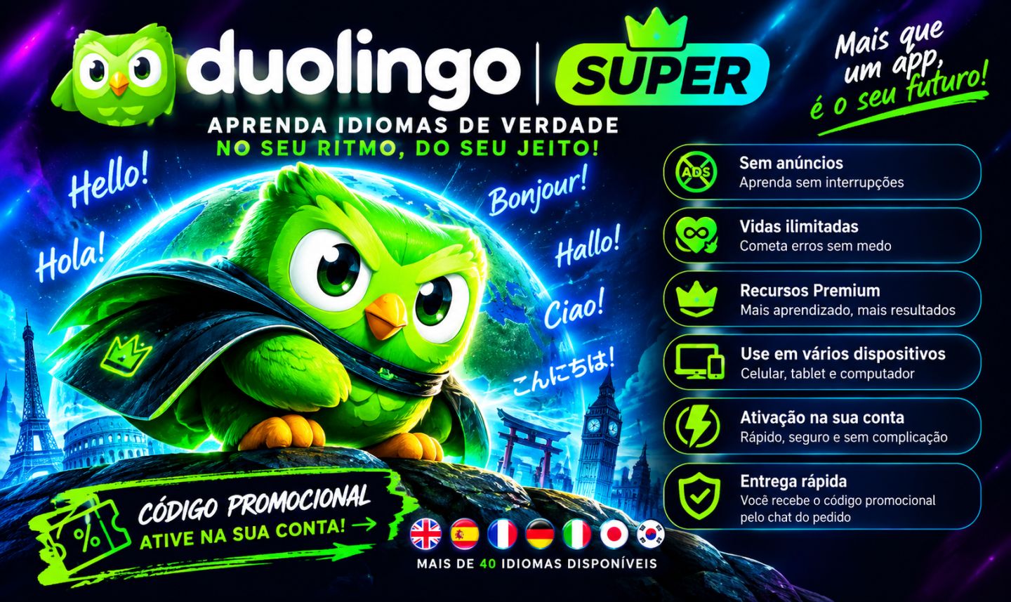 DUOLINGO SUPER - CÓDIGO PROMOCIONAL