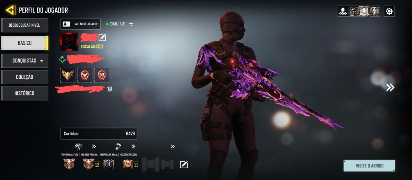 CONTA CALL OF DUTY MOBILE | 5 MÍTICAS + 16 LENDÁRIAS + 23 PATENTES LENDÁRIAS