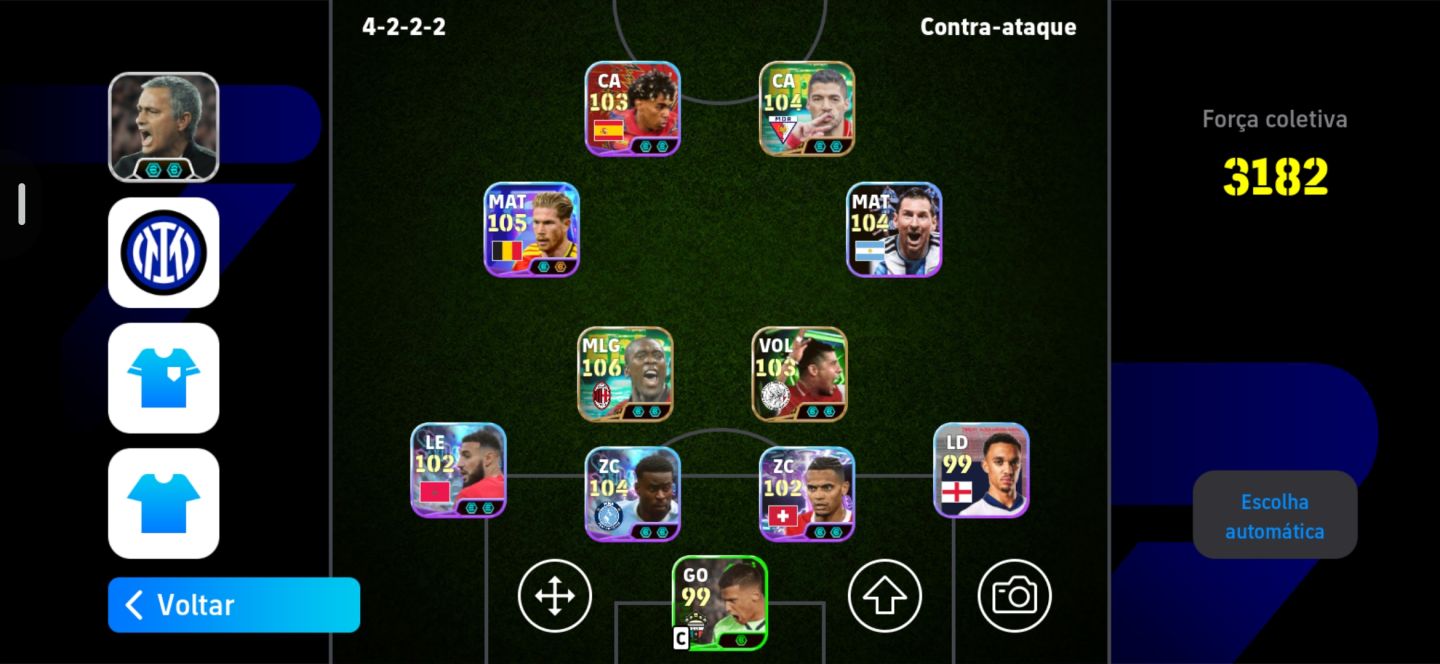 Conta Efootball Seedorf 106 + De Bruyne 105 + 1.780 moedas