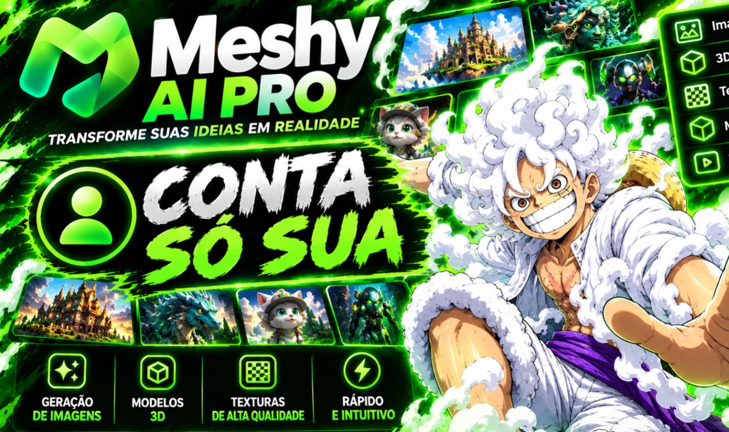 MESHY AI PRO CONTA SÓ SUA 30 DIAS - ENTREGA RAPIDA