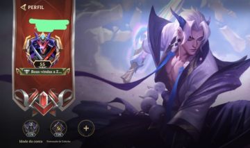 Conta Wild Rift com algumas skins, com +900 essências laranjas (Espólio)