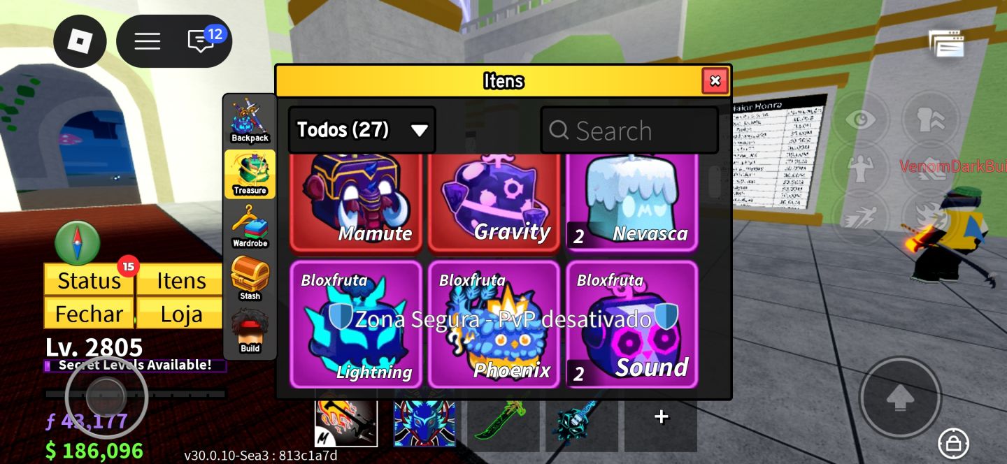 CONTA ROBROX INSANA | BLOX FRUITS (KITSUNE PERM + DB) + GPO + KING LEGACY