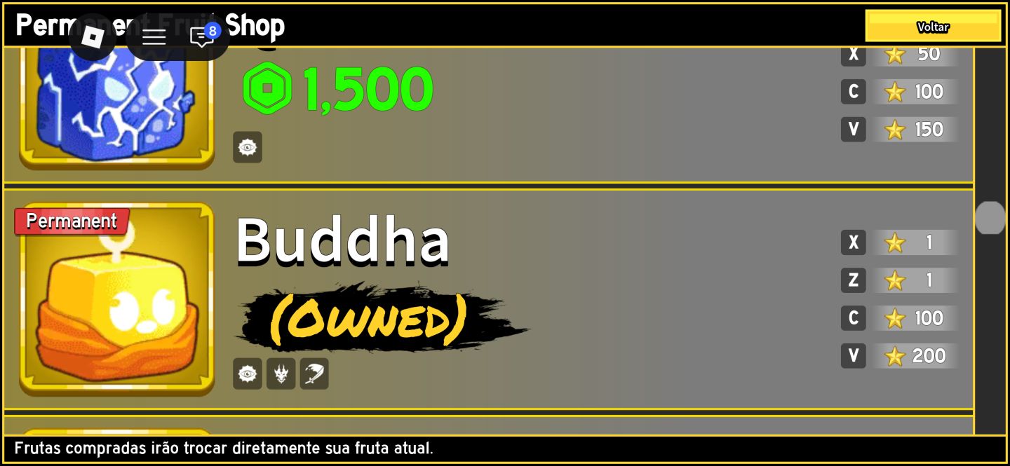 Conta ROBLOX Upada Blox Fruits