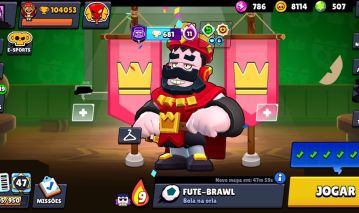 CONTA BRAWL STARS MUITO RARA REI FRANK, COLLETE TRIXIE, COLT AGENTE IMPERIAL