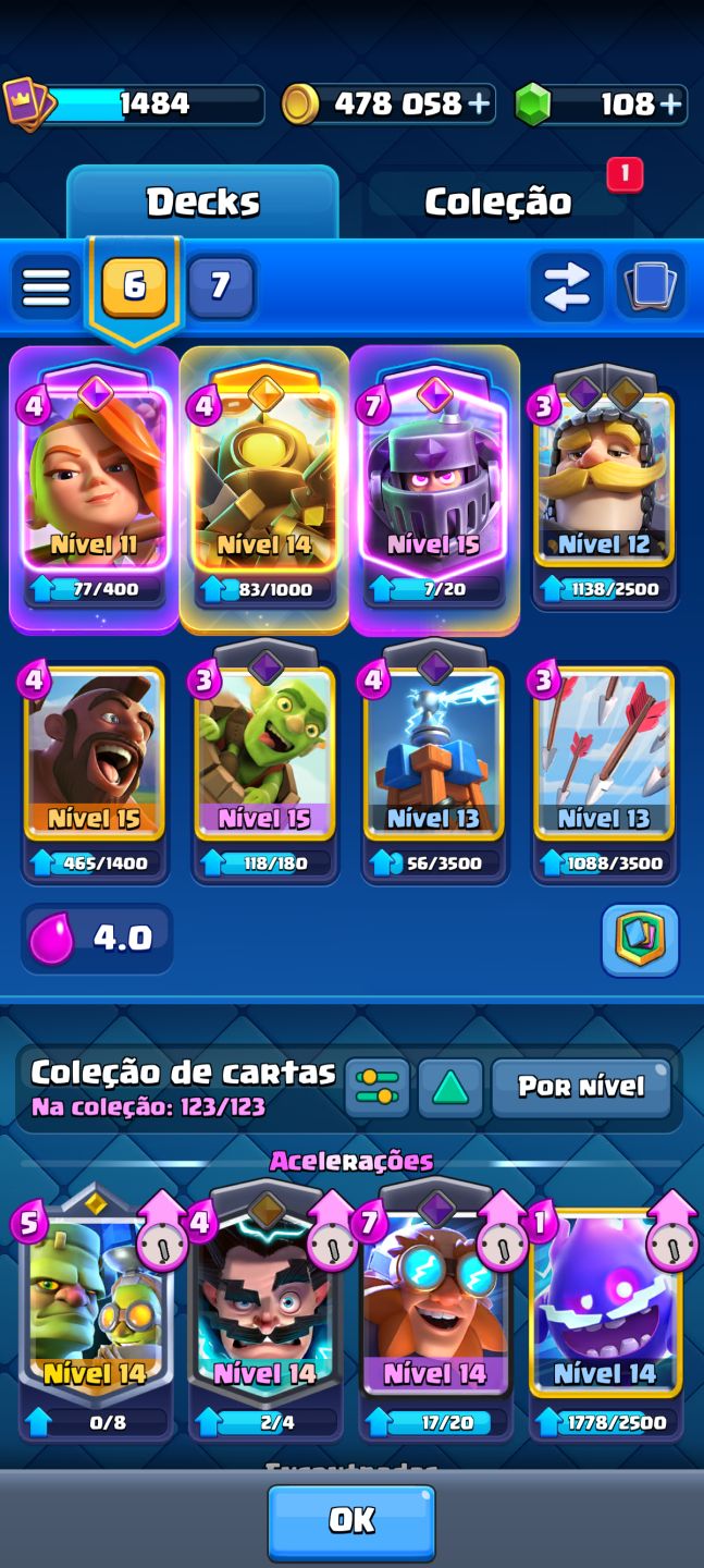 CONTA DE CLASH ROYALE