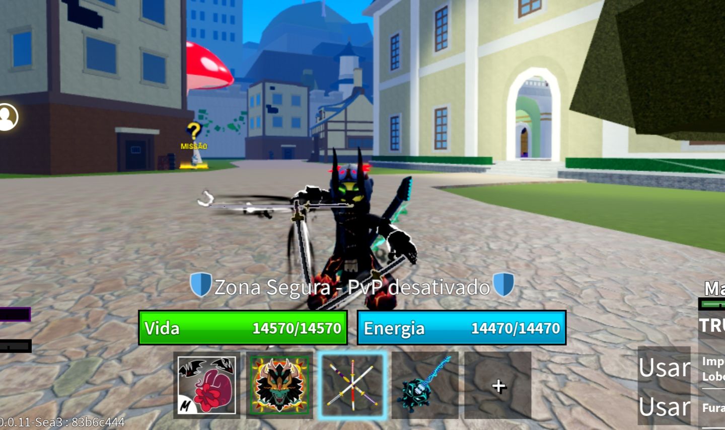 Conta com todas as Gamepass e 10 fruitas perm | Dragon, kitsune, portal etc...