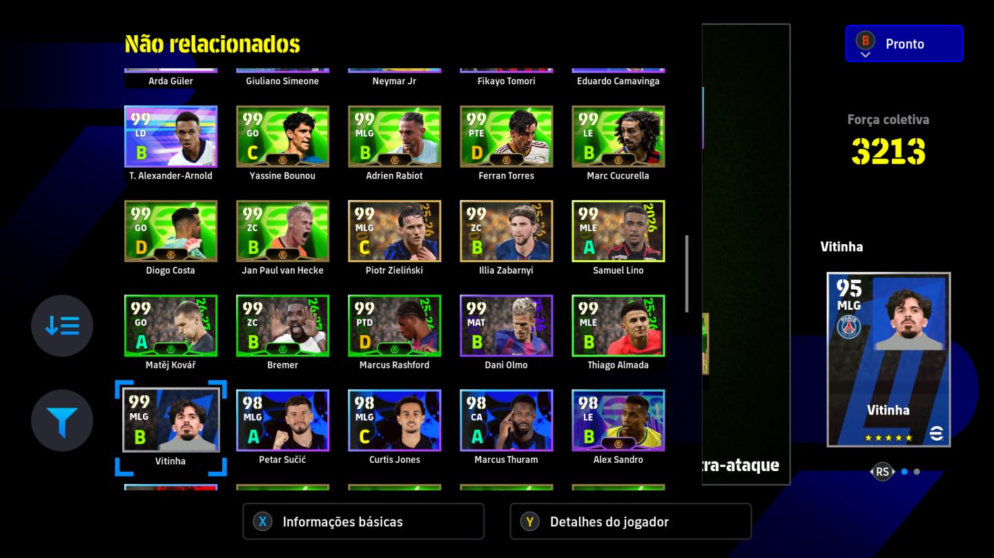 CONTA EFOOTBALL XBOX/PC FORÇA 3213 | RONALDINHO, AGÜERO, CASILLAS, ACESSO TOTAL
