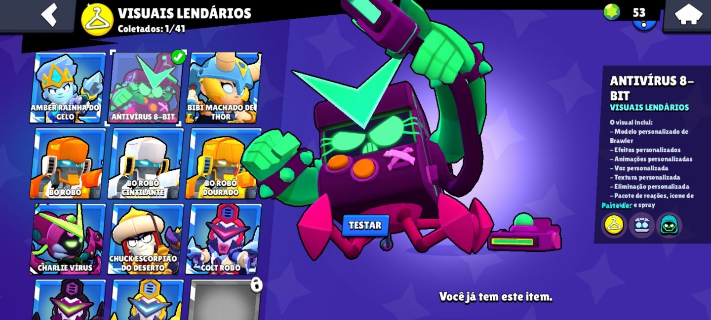 CONTA DE BRAWL STARS RARA FULL ACESSO + CONTA DE CLASH UPADA 10K TROFEÚS