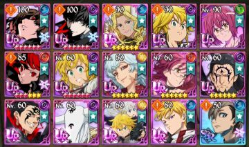 Conta 7ds grand cross Collab Persona5 personagens pvp e 362 a 400 diamantes