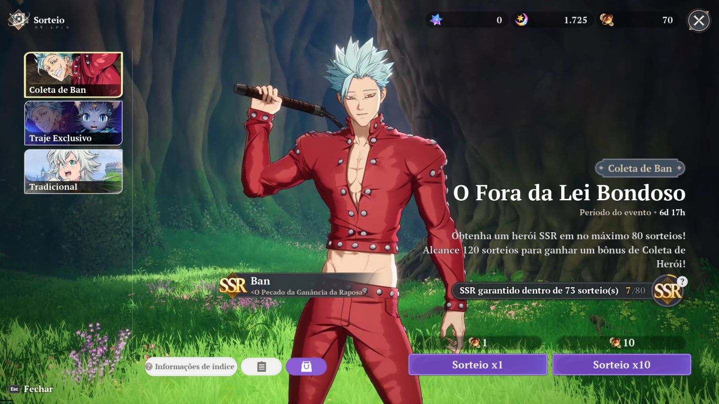 The Seven Deadly Sins Origin - CONTA ENDGAME-BAN P10-MERLIN P7-ELIZA P5-GOW P6