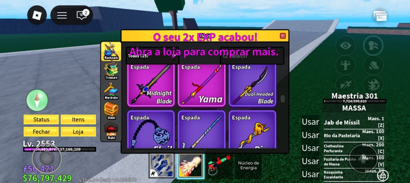 COMBO ROBLOX: 2 Contas Full Acesso (Lvl 2552/2553) CDK, TTI, Scythe e Muito Mais