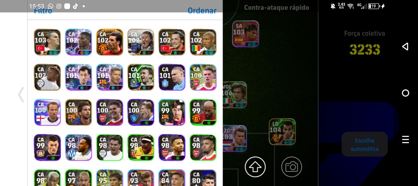 CONTA EFOOTBALL BRABA! TIME 3233 DE FORÇA