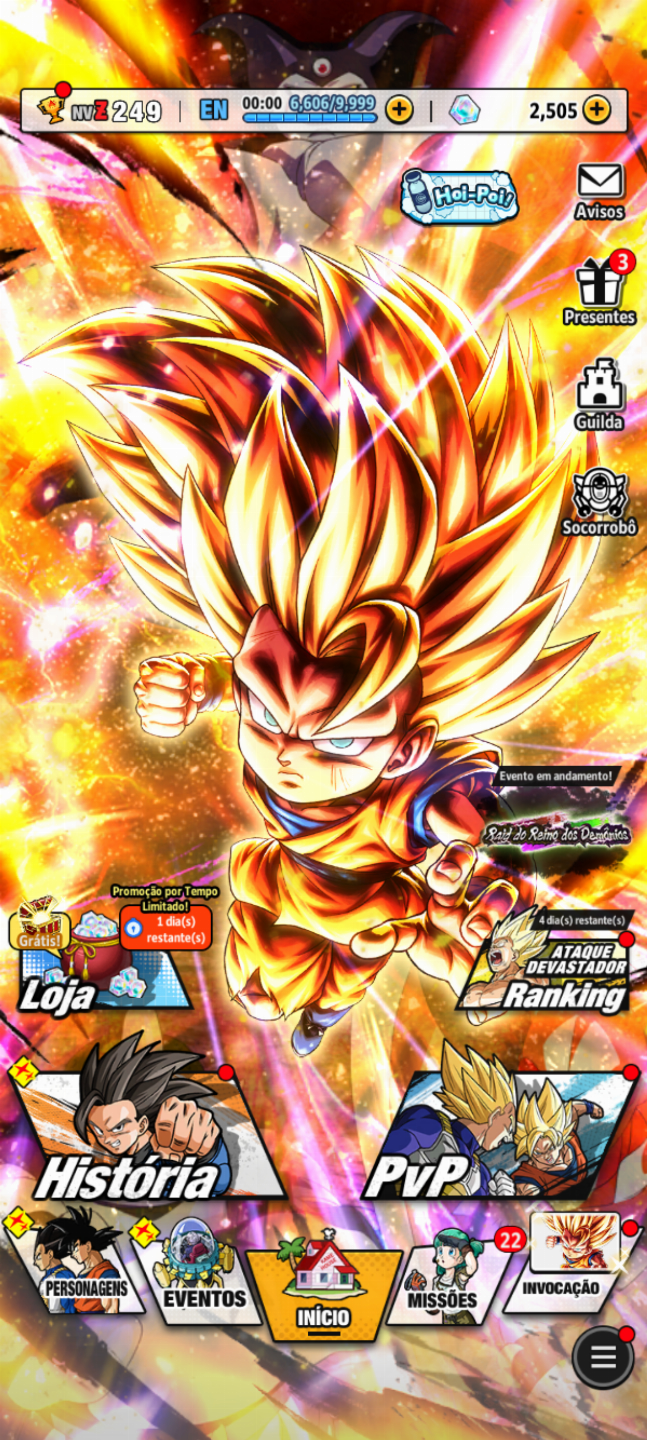 CONTA DBZ COM O NOVO TRUNKS ULTRA 14 ESTRELA É OS NOVOS PERSONAGENS DO DAIMA