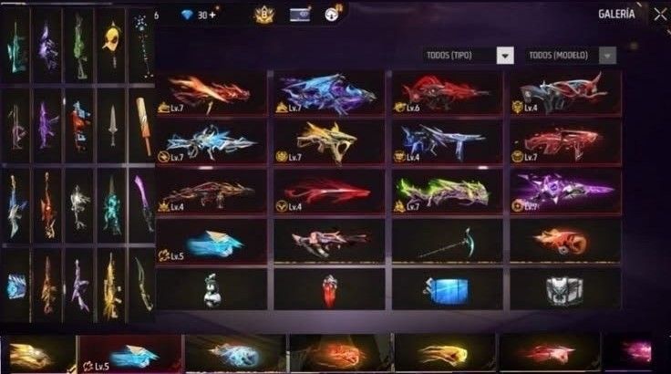 CONTA INSANA NV 73 - PORTUGUÊS - 10 ARMAS LVL 7 - FULL EVO MAX