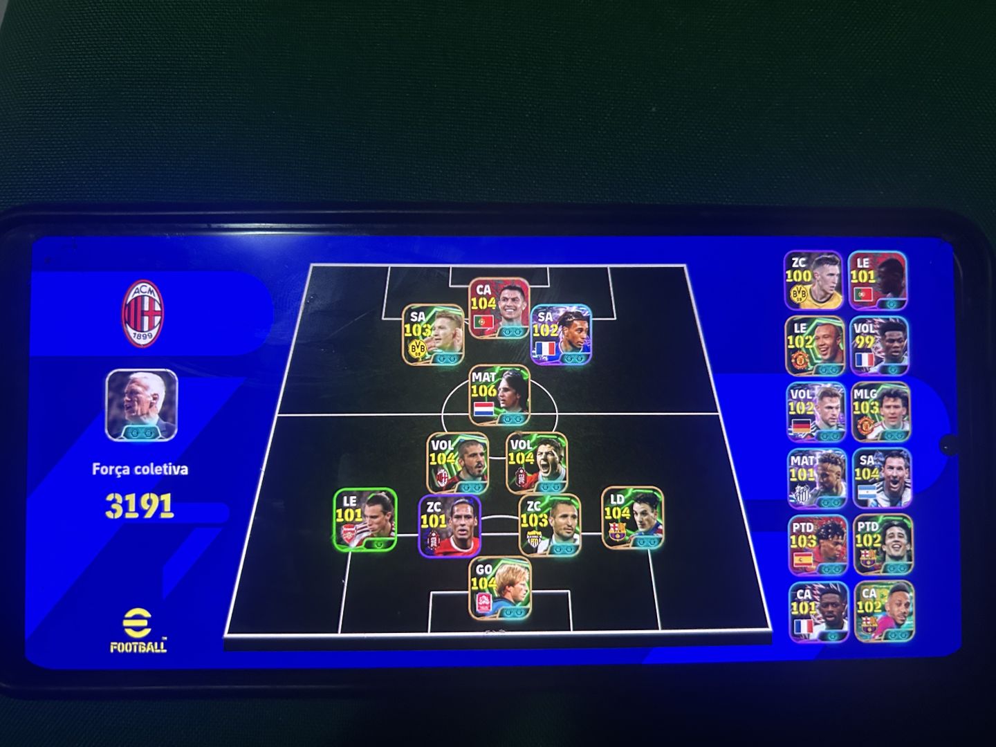 Conta do gatusso,pack da França e Portugal e cruyff entre outros