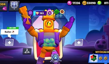 Conta de brawl com mais de 80k de trofeus com varias skins e passes raros.