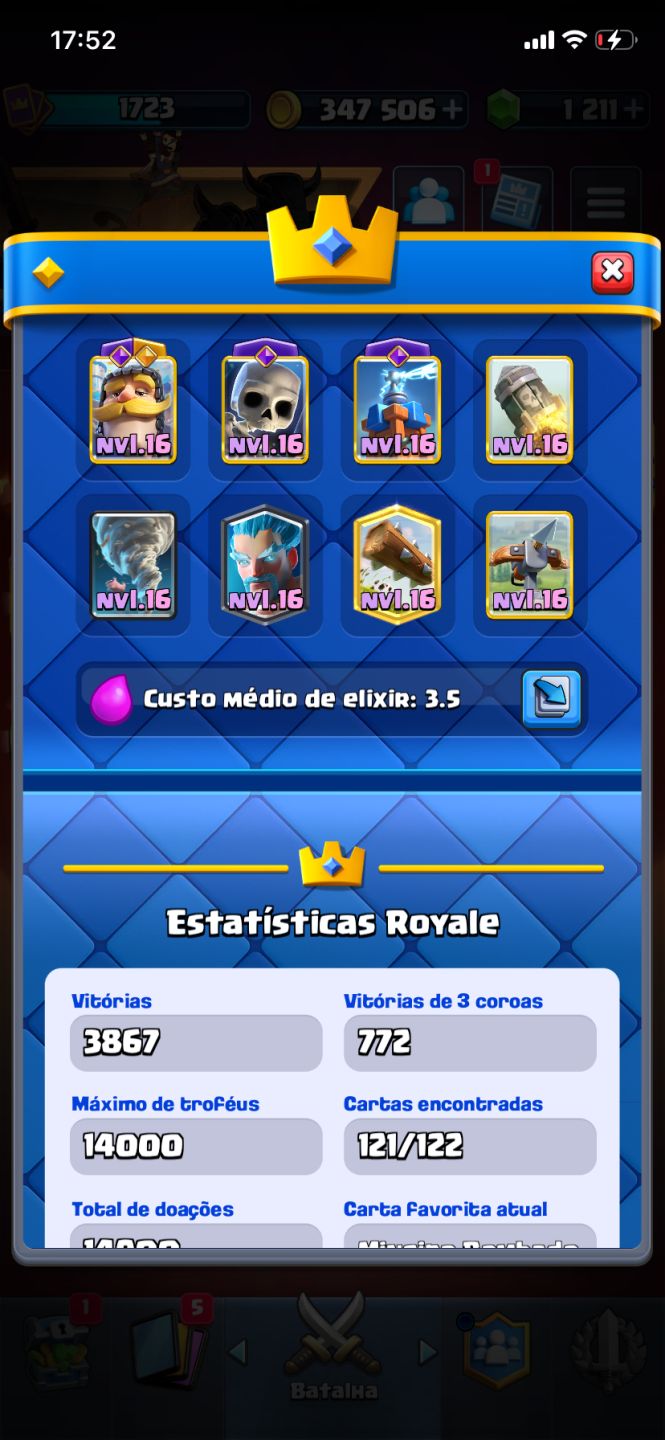 Conta de Clash Royale e Braw Stars