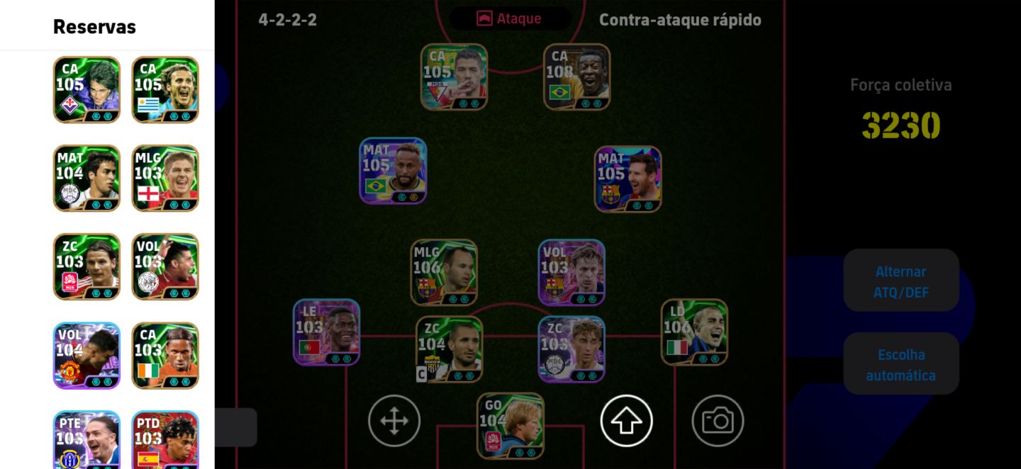 Conta efootball, a braba do Cristiano ronaldo, ibra e reus, chama