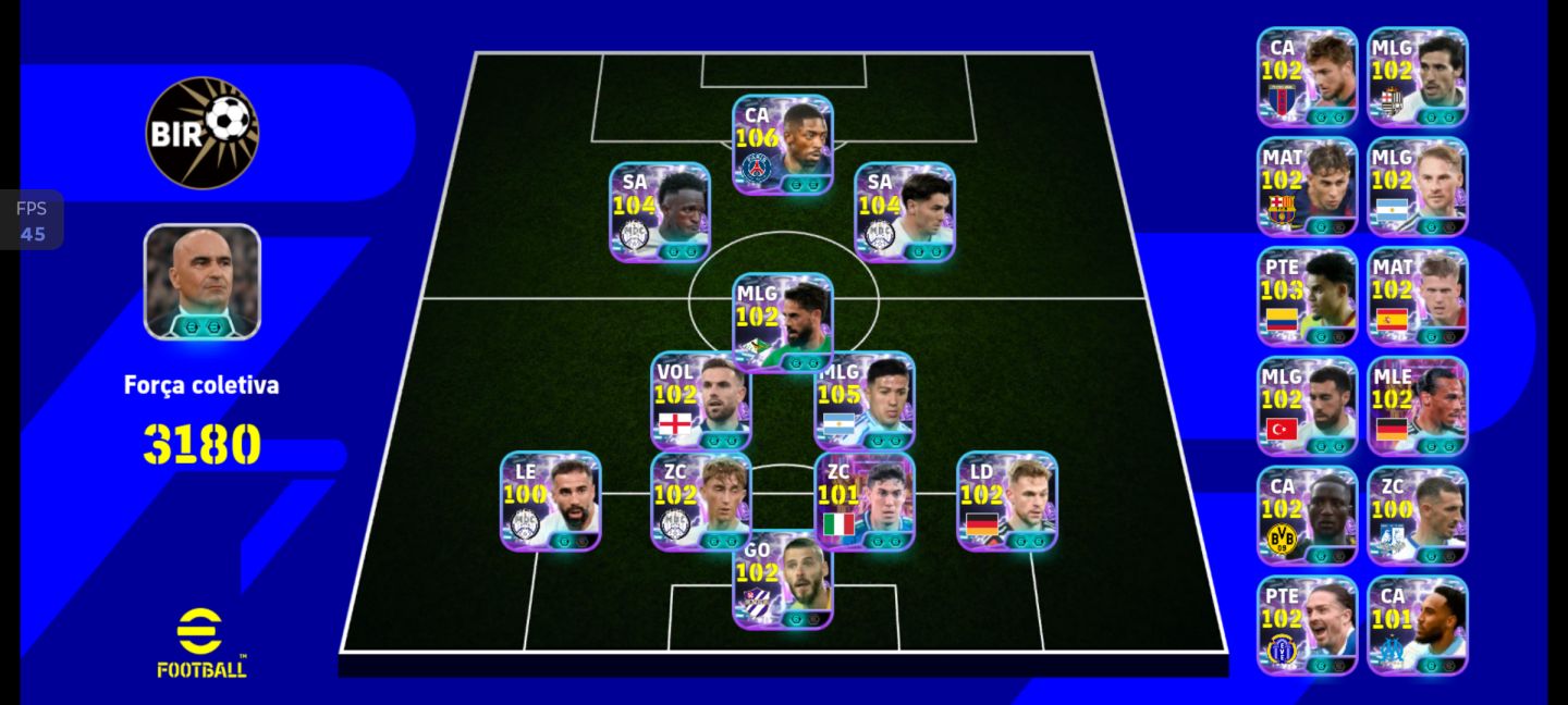 Conta efootball para competitivo e rara
