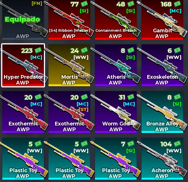 SNIPER ARENA SKINS RARAS ROBLOX!