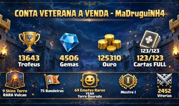 CLASH ROYALE CONTA 10 anos