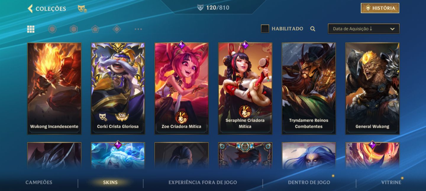 Conta de Wild Rift-todas as skins do yone