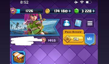Conta de clash royale quase full