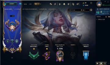 Conta de LOL = lvl 1.446 + 797skins + 7/7 ultimate + elo Esmeralda 3 ...