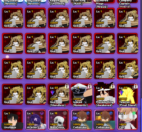 ANIME VANGUARDS UNITS LIMITADAS E BUNDLES