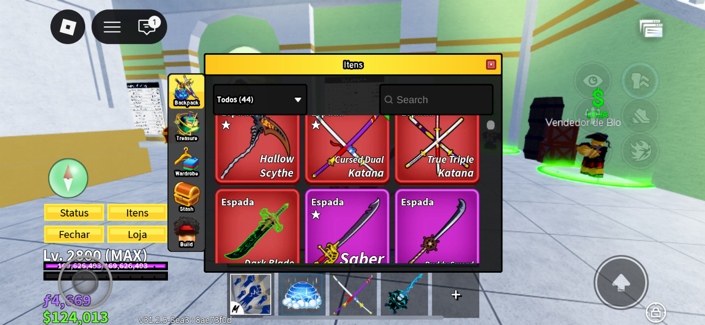 CONTA ROBLOX +30 MIL ROBUX GASTOS | FULL BLOX FRUITS | MUITAS SKINS | R$380