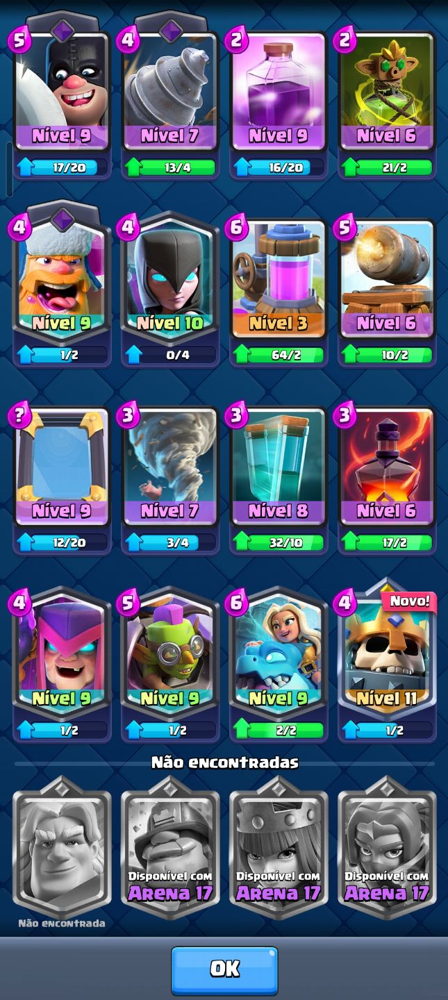 Conta Clash Royale Vários Personagens + 1 Campeão