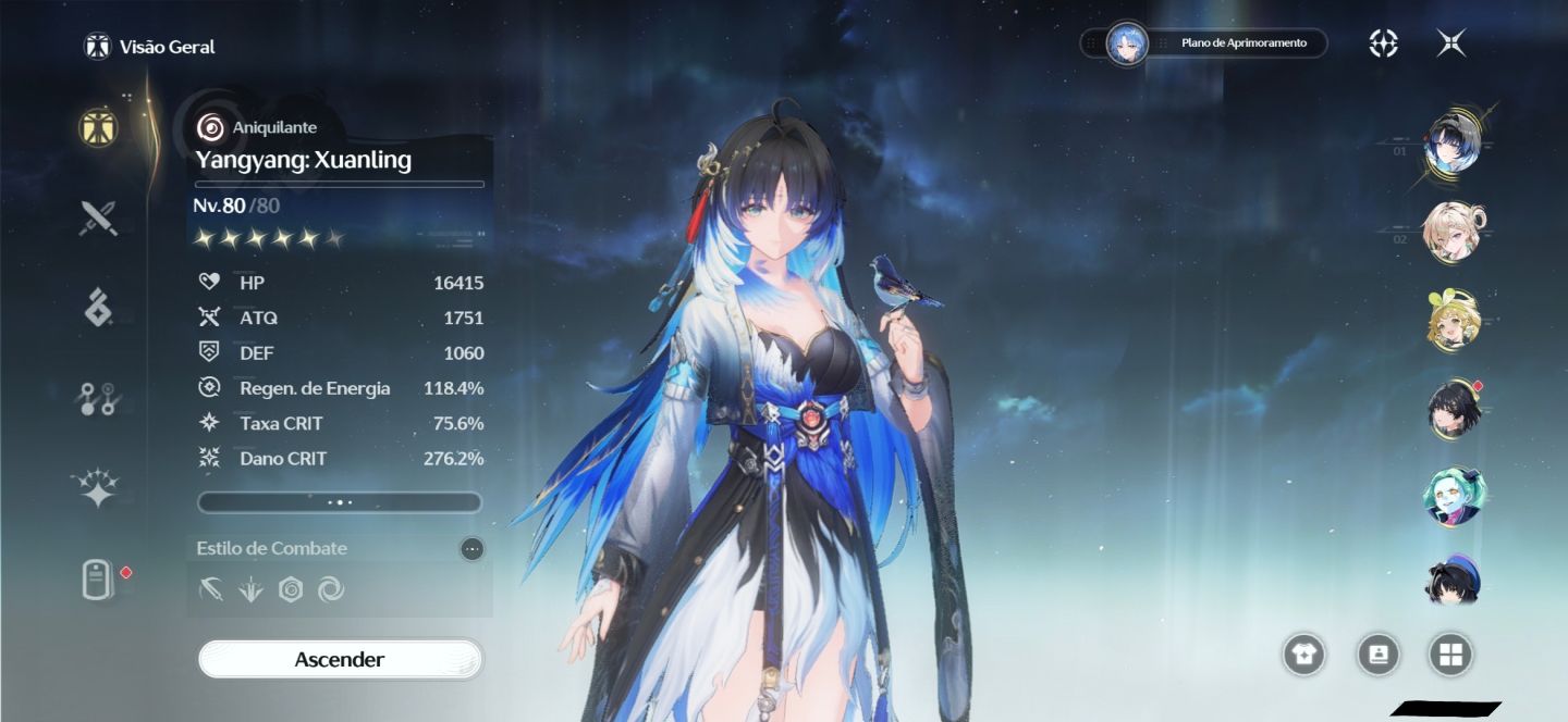 CONTA DE WUTHERING WAVES - Yangyang Xuangling S2R1, Chisa, Lynae, Rebeca