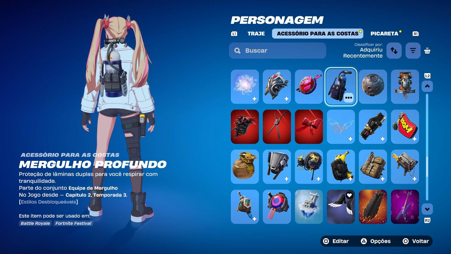 Conta de Fortnite antiga com 169 skins desde a temporada 3