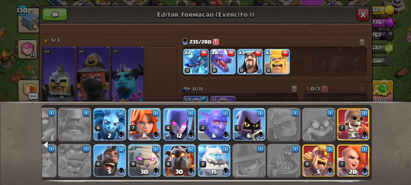Conta Clash of clans Vila recém CV 12 - Full CV 11