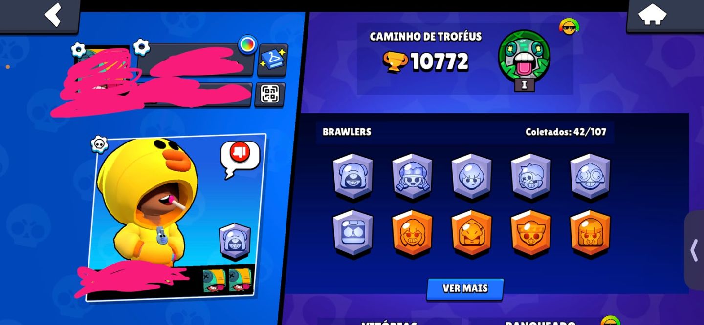 CONTA DE BRAWL STARS COM EDGAR PORTADOR DA LUZ