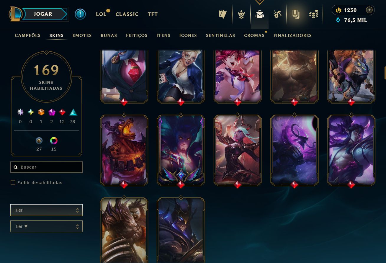 CONTA PRATA II - 169 SKIN - FULL CHAMP + ESPÓLIOS CHEIO! - 100% SEGURA!