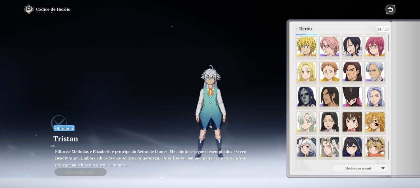 Conta The Seven Deadly Sins Origins (Servidor East) End Game