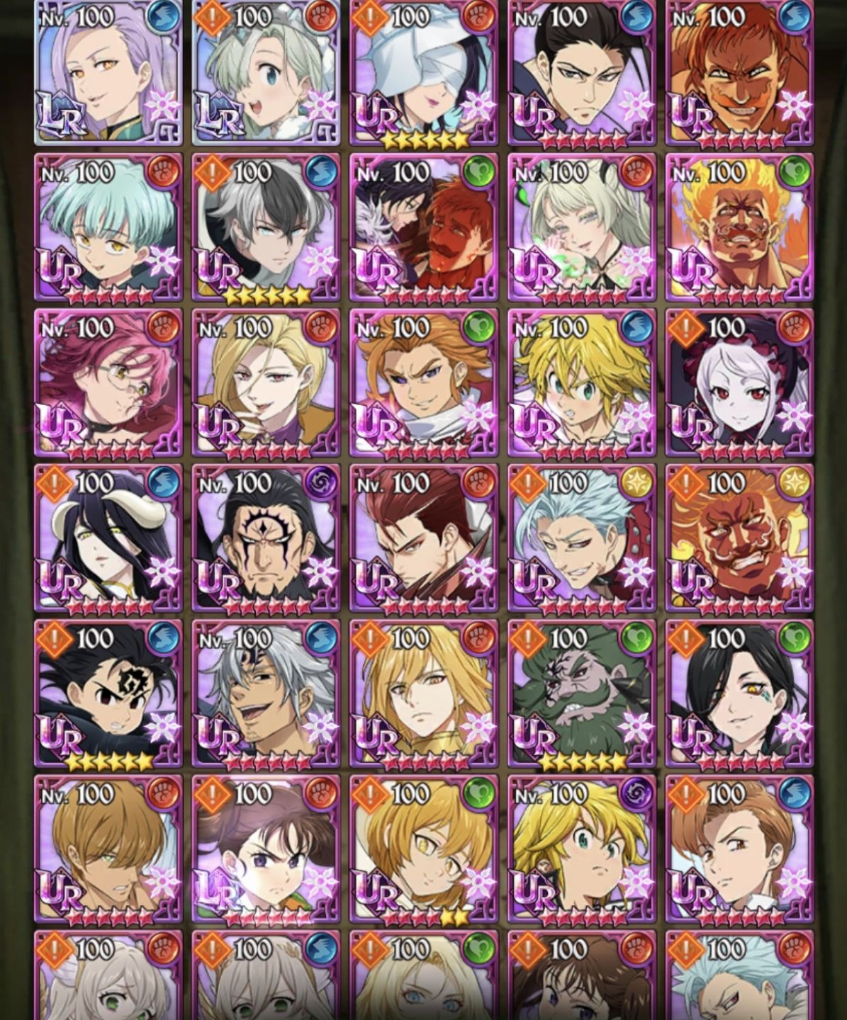 Conta antiga 7ds com muito personagens