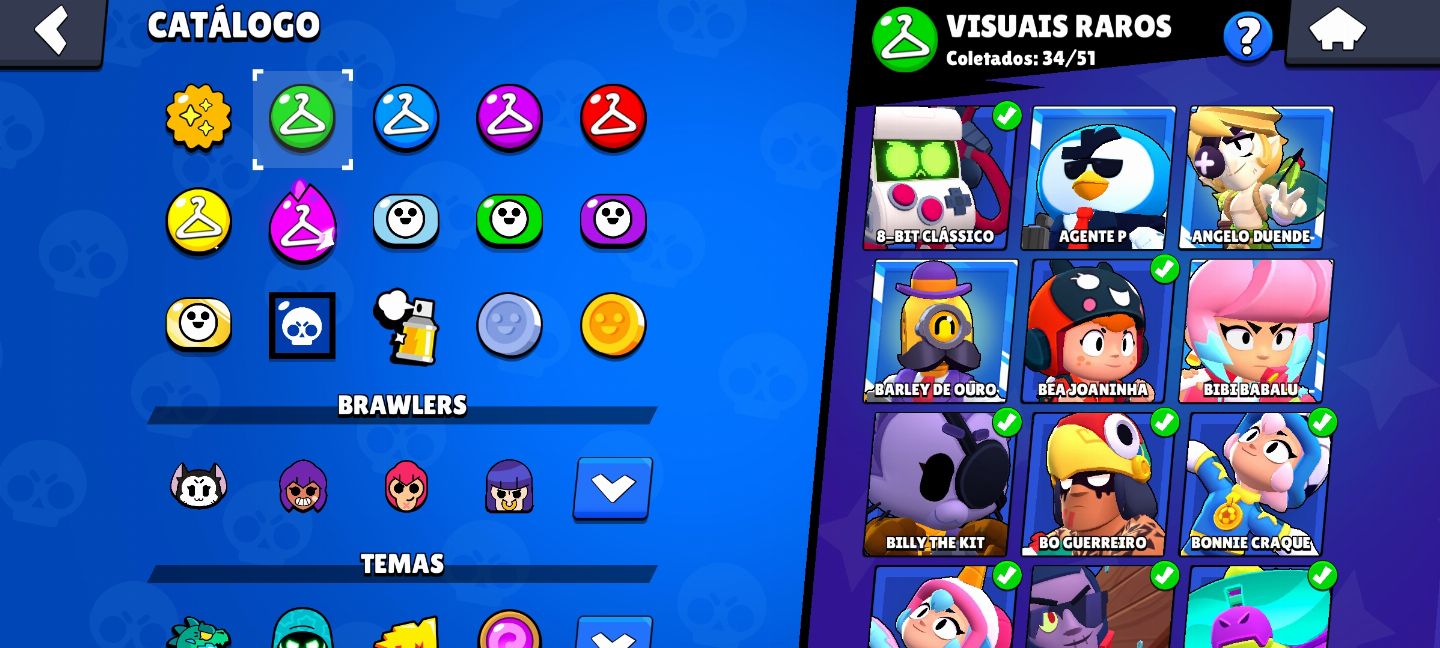 BRAWL STARS CONTA DE 90K / 48 RANK 35 / 14/15 PASSES /+ DE 100 SKINS