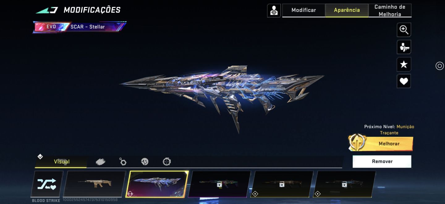 Conta blood strike com 1 EVO, 4 eternas, e muitas skins