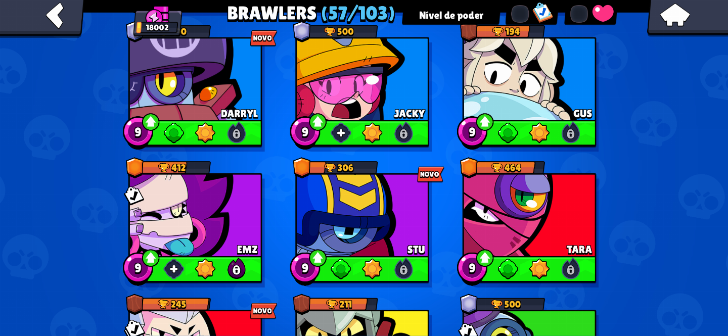 CONTA DE BRAWL STARS 53/103 BRAW (TODOS OS DADOS TROCAVEIS, ACEITO OFERTAS BOAS)