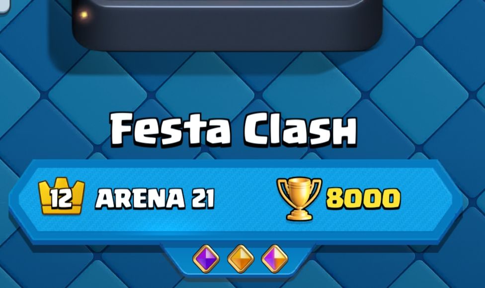 CONTA CLASH ROYALE LVL 21 + 8K TROFÉUS + 6K GEMAS + TORRE E CARTAS LVL 14, +