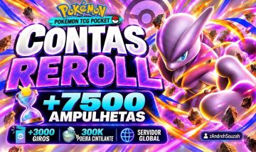 [POKÉMON TCG POCKET] CONTAS REROLL | ATÉ 7500 AMPULHETAS | 2X POKÉ BALL CROWN