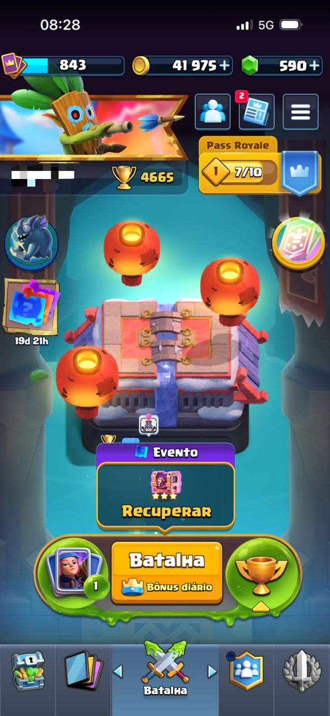 Conta Clash Royale Arena 14 | 4.665 Troféus - no Precinho Pra Sair Logo